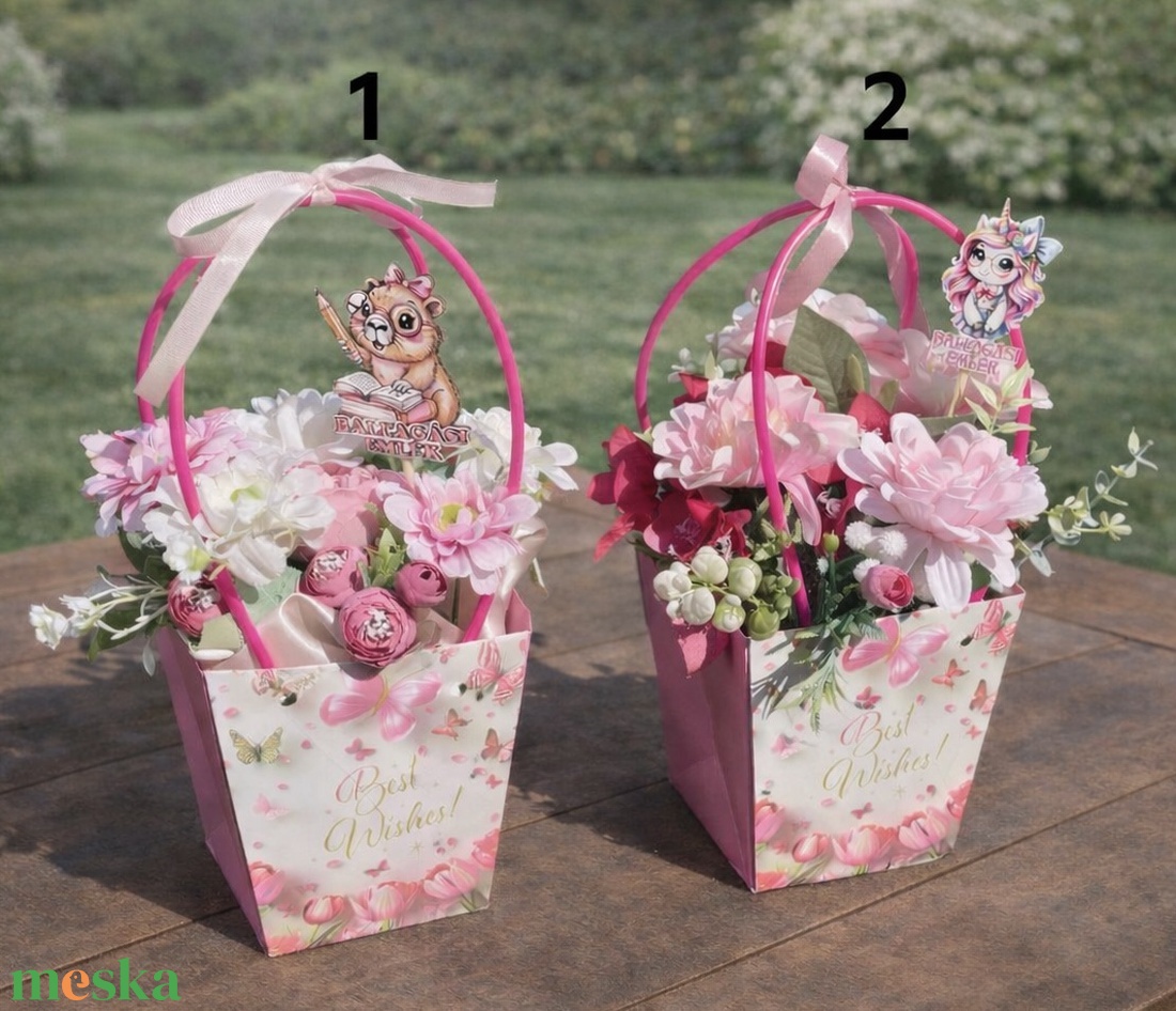 Ballagási virág táskák 5 féle - otthon & életmód - virágdekoráció - virágok - virágbox - Meska.hu