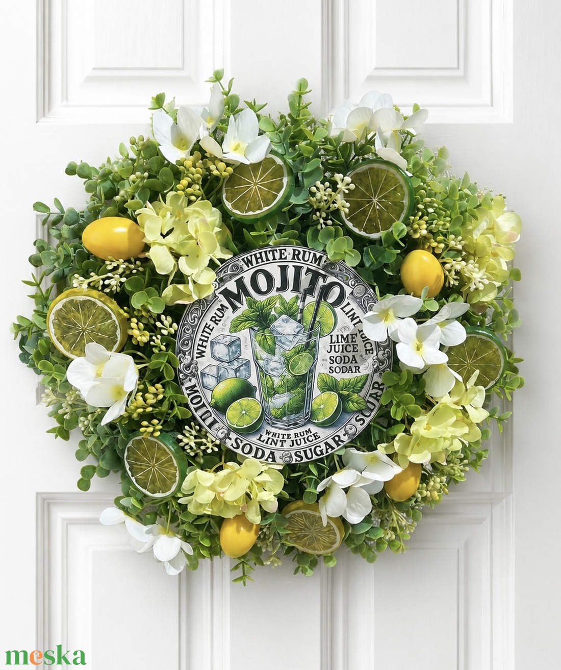 Extradús 38 cm-es ajtódísz Mojito lime - otthon & életmód - dekoráció - ajtó- és ablak dekoráció - ajtódísz & kopogtató - Meska.hu