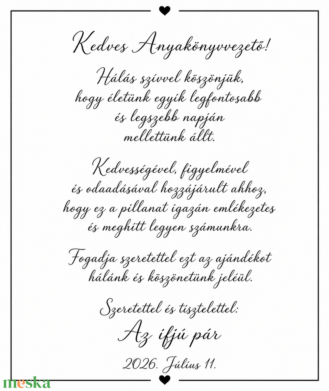 Esküvői köszönőajándék könyv - esküvő - emlék & ajándék - szülőköszöntő ajándék - Meska.hu