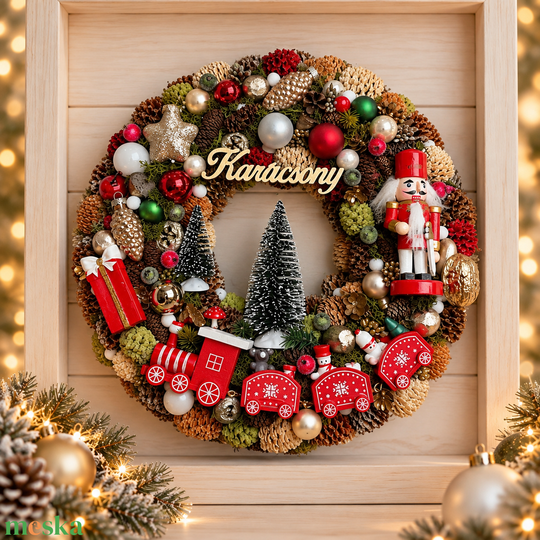 Termés alapú karácsonyi ajtódíszek - otthon & életmód - dekoráció - ajtó- és ablak dekoráció - ajtódísz & kopogtató - Meska.hu