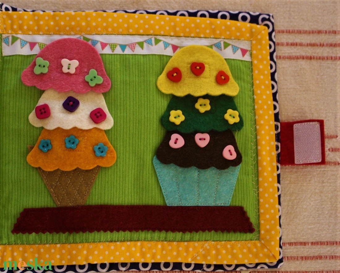 Csendeskönyv - Cukrászda oldal - játék & sport - készségfejlesztő és logikai játék - oktató játékok - Meska.hu