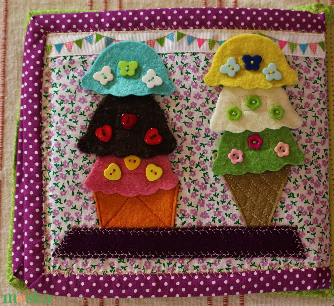 Csendeskönyv - Cukrászda oldal - játék & sport - készségfejlesztő és logikai játék - oktató játékok - Meska.hu