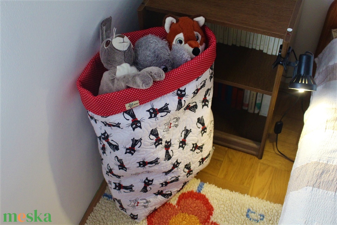  Játéktároló zsák-Léna - otthon & életmód - babaszoba, gyerekszoba - játéktároló - Meska.hu