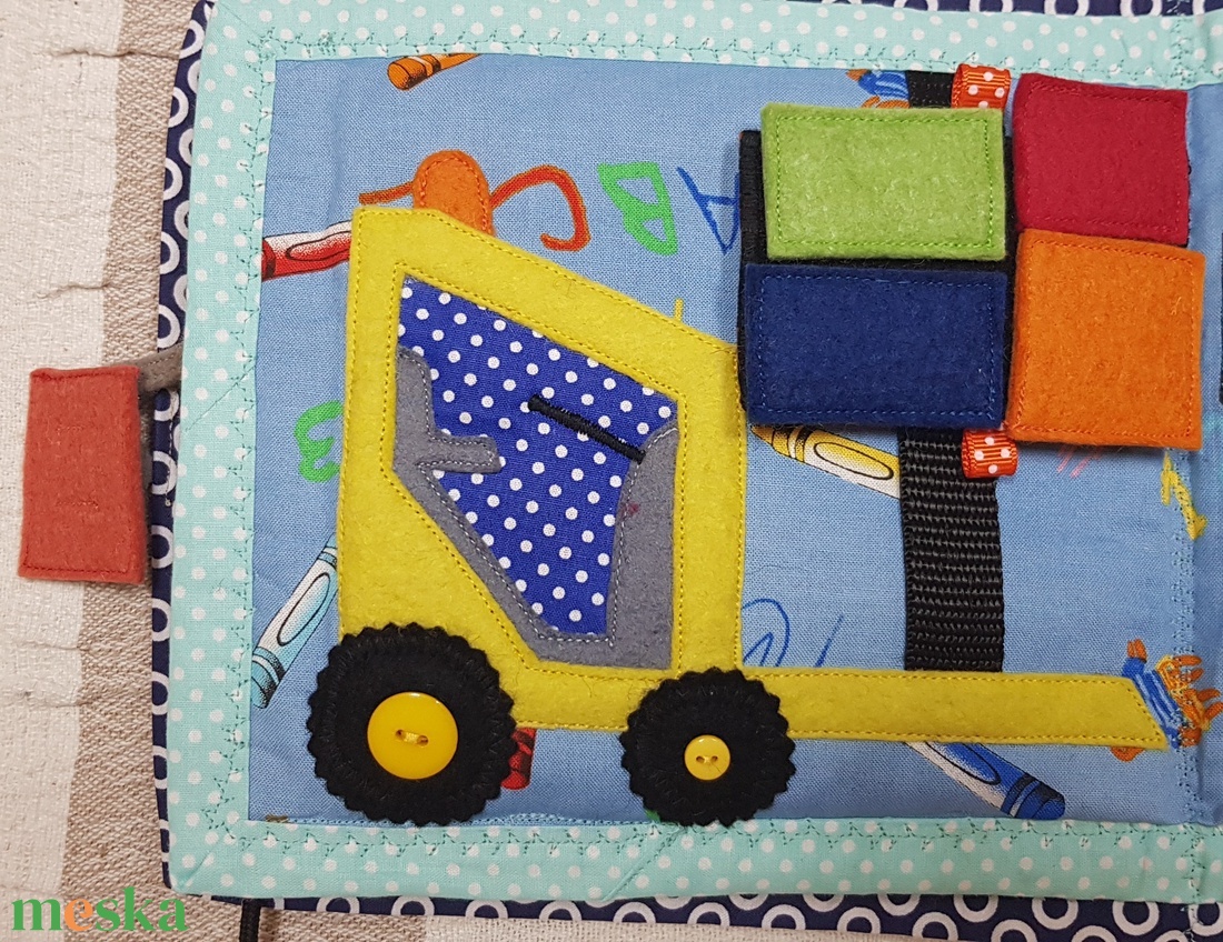 Csendeskönyv oldal-Targonca - játék & sport - textilkönyv & babakönyv - Meska.hu