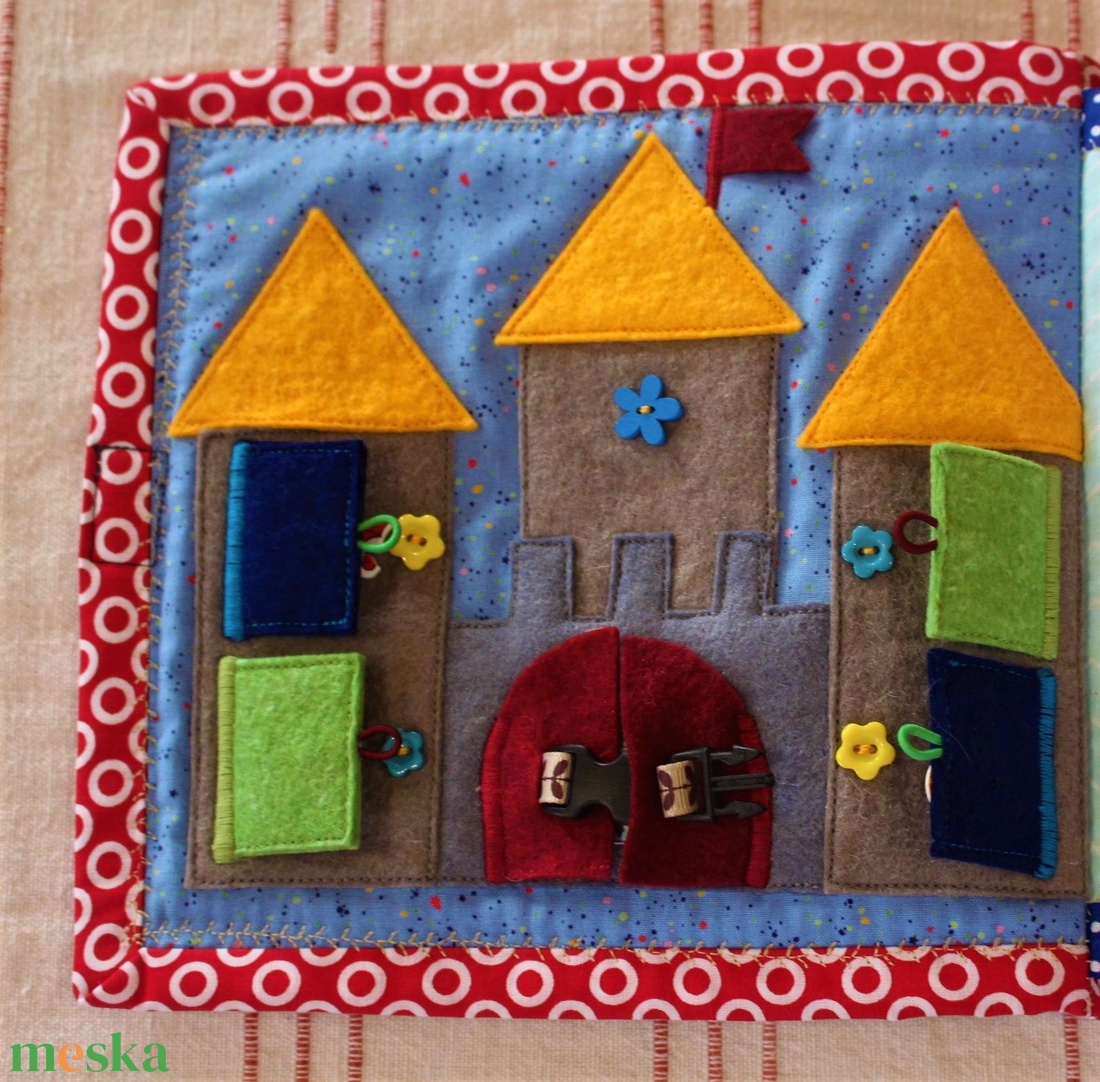 Csendeskönyv-Vár - játék & sport - textilkönyv & babakönyv - Meska.hu