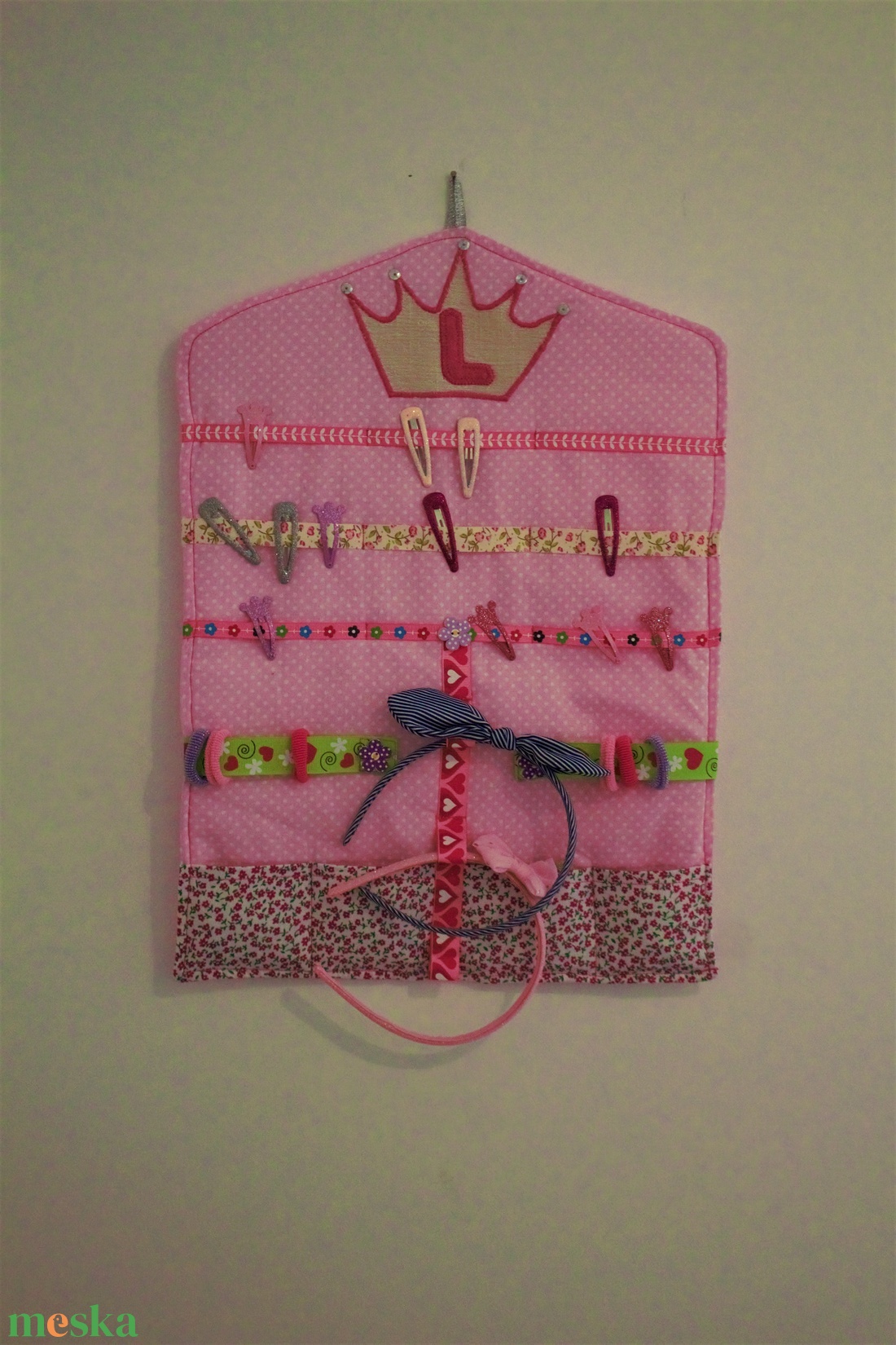 Hajcsattartó- Edina - otthon & életmód - fürdőszoba - fürdőszobai tároló - Meska.hu