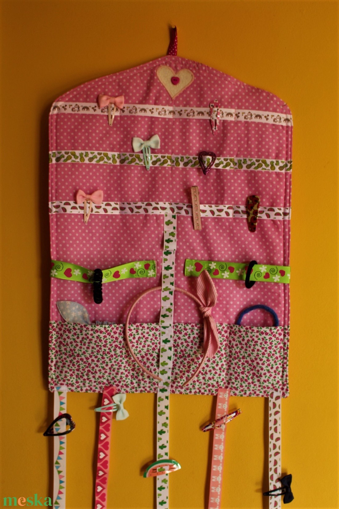 Hajcsattartó- Edina - otthon & életmód - fürdőszoba - fürdőszobai tároló - Meska.hu