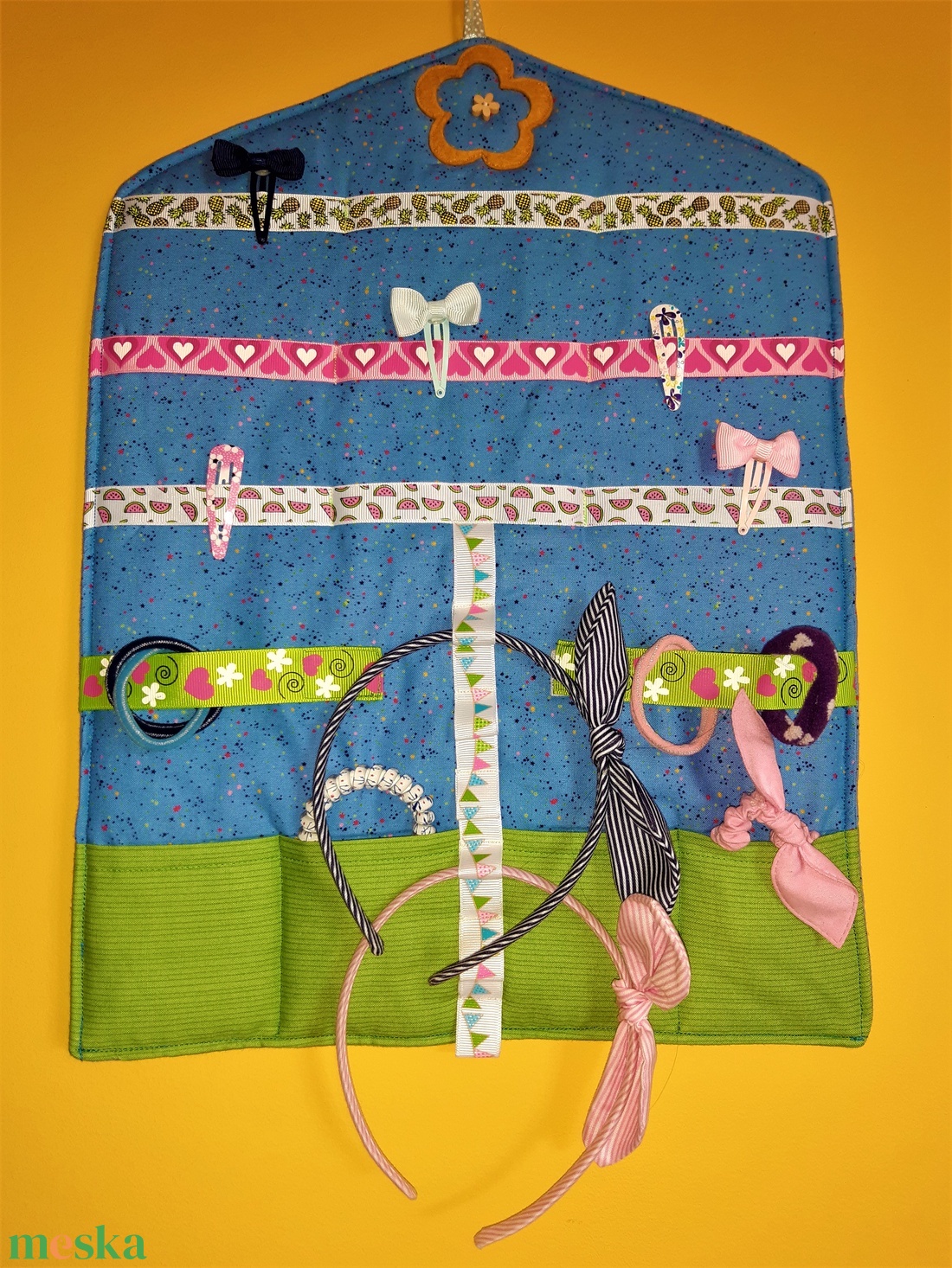 Hajcsattartó- Edina - otthon & életmód - fürdőszoba - fürdőszobai tároló - Meska.hu