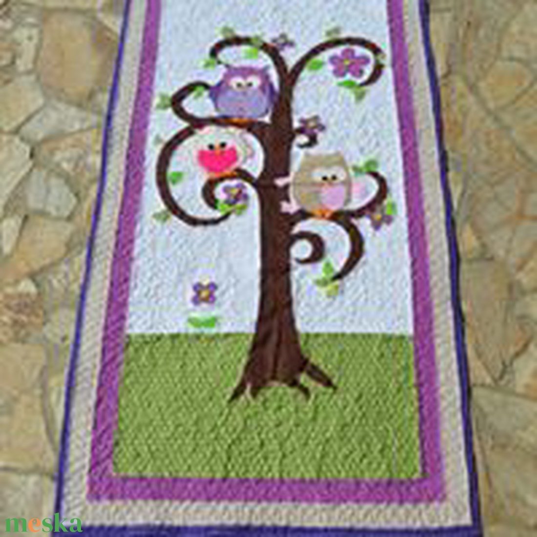 Ágytakaró bagolypárral - otthon & életmód - lakástextil - ágytakaró - Meska.hu