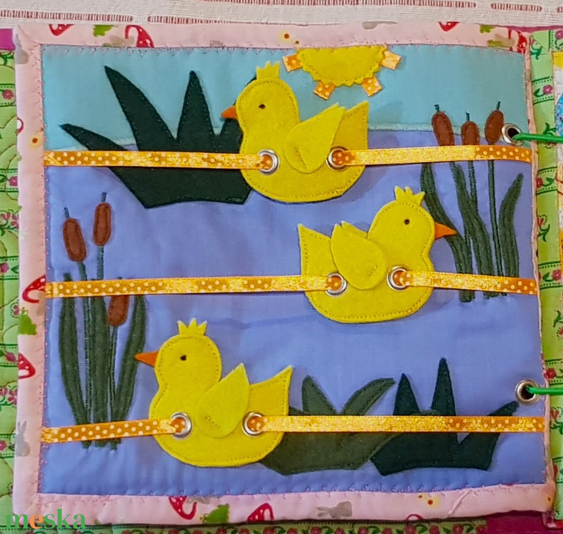 Csendeskönyv oldal- Kacsák (2 éves kortól) - játék & sport - textilkönyv & babakönyv - Meska.hu