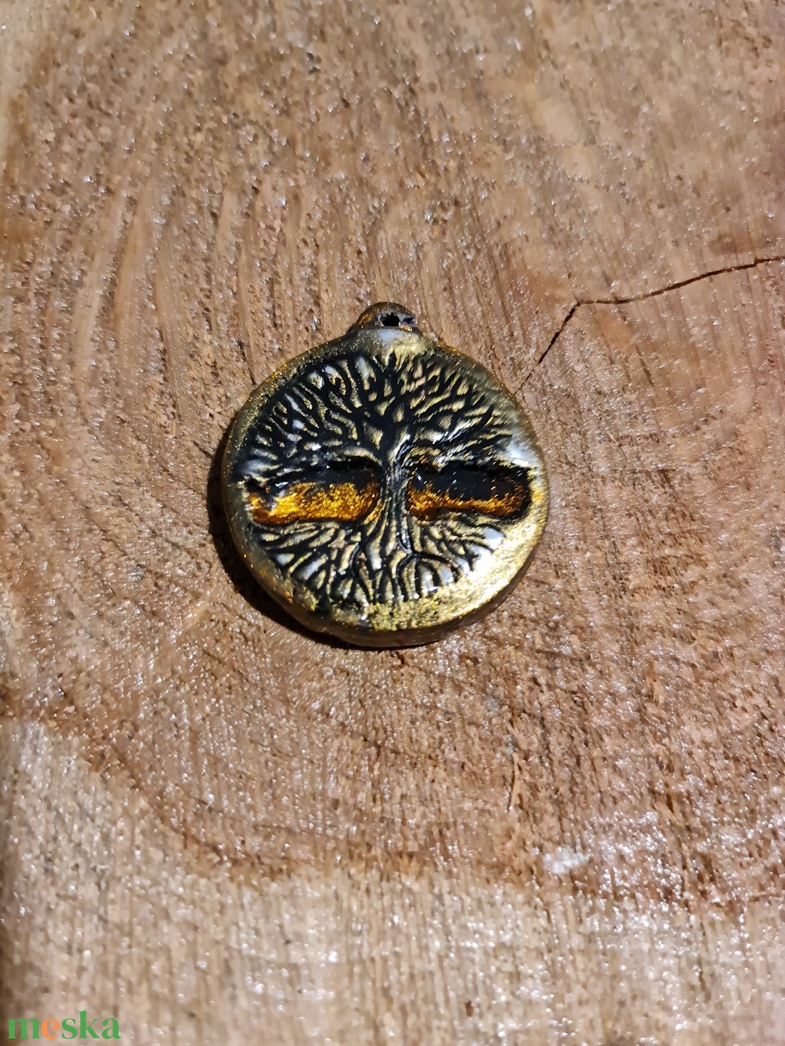 Életfa  medál naplementében - ékszer - nyaklánc - medál - Meska.hu