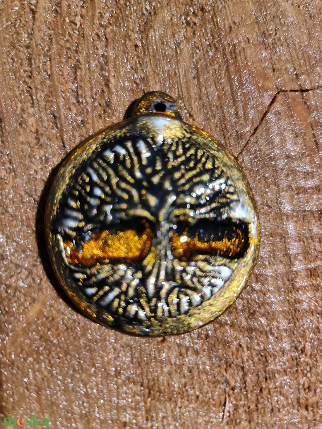 Életfa  medál naplementében - ékszer - nyaklánc - medál - Meska.hu