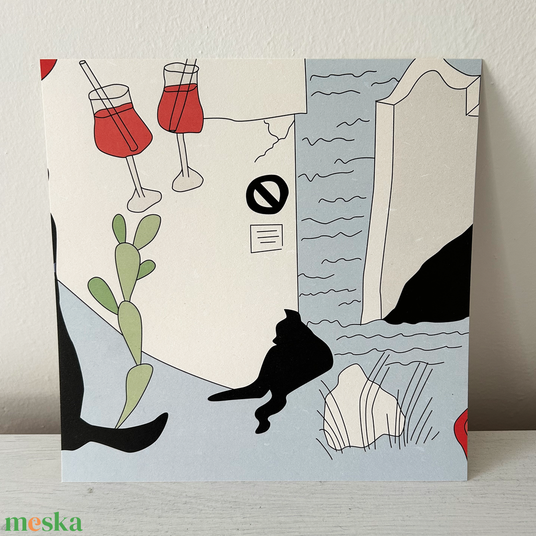 Szicília illusztráció - 4 db kép együtt - művészet - grafika & illusztráció - művészi nyomat - Meska.hu