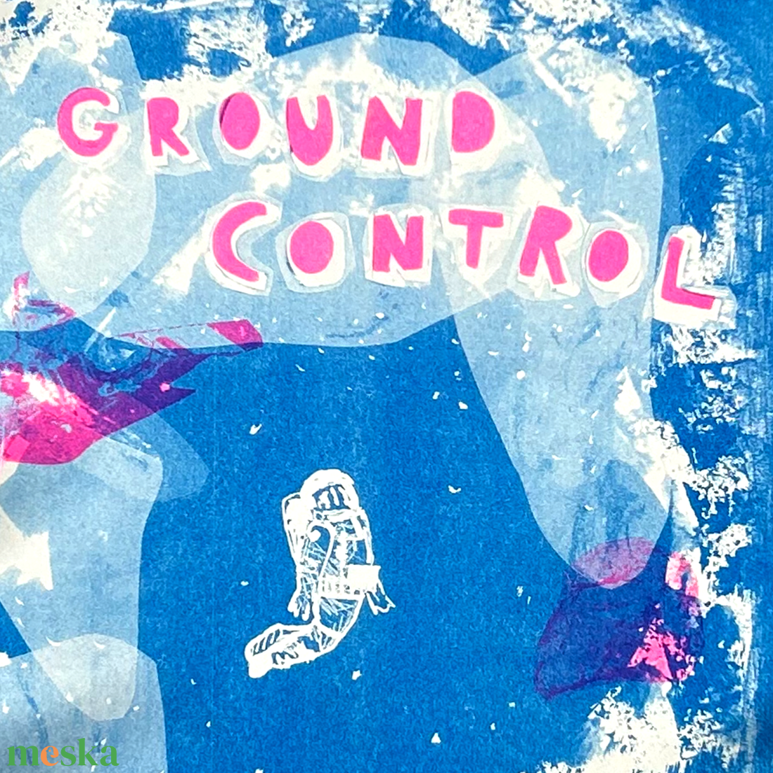 Ground Control to Major Tom - Davie Bowie risoprint A3 - művészet - grafika & illusztráció - művészi nyomat - Meska.hu