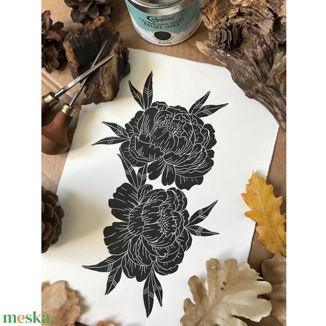 BlackPeony Linónyomat, Linóprint - művészet - grafika & illusztráció - művészi nyomat - Meska.hu BlackPeony Linónyomat, Linóprint - művészet - grafika & illusztráció - művészi nyomat - Meska.hu