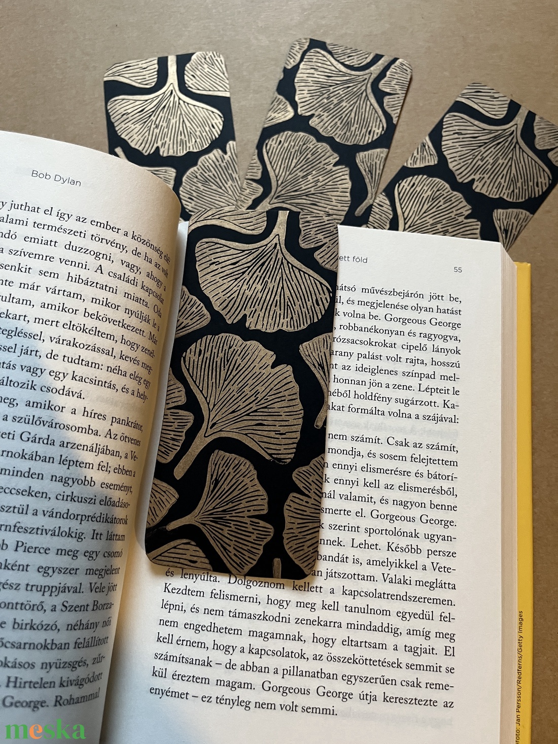 Glistening Ginkgo Könyvjelző/Linónyomat - könyv & zene - könyvjelző - Meska.hu