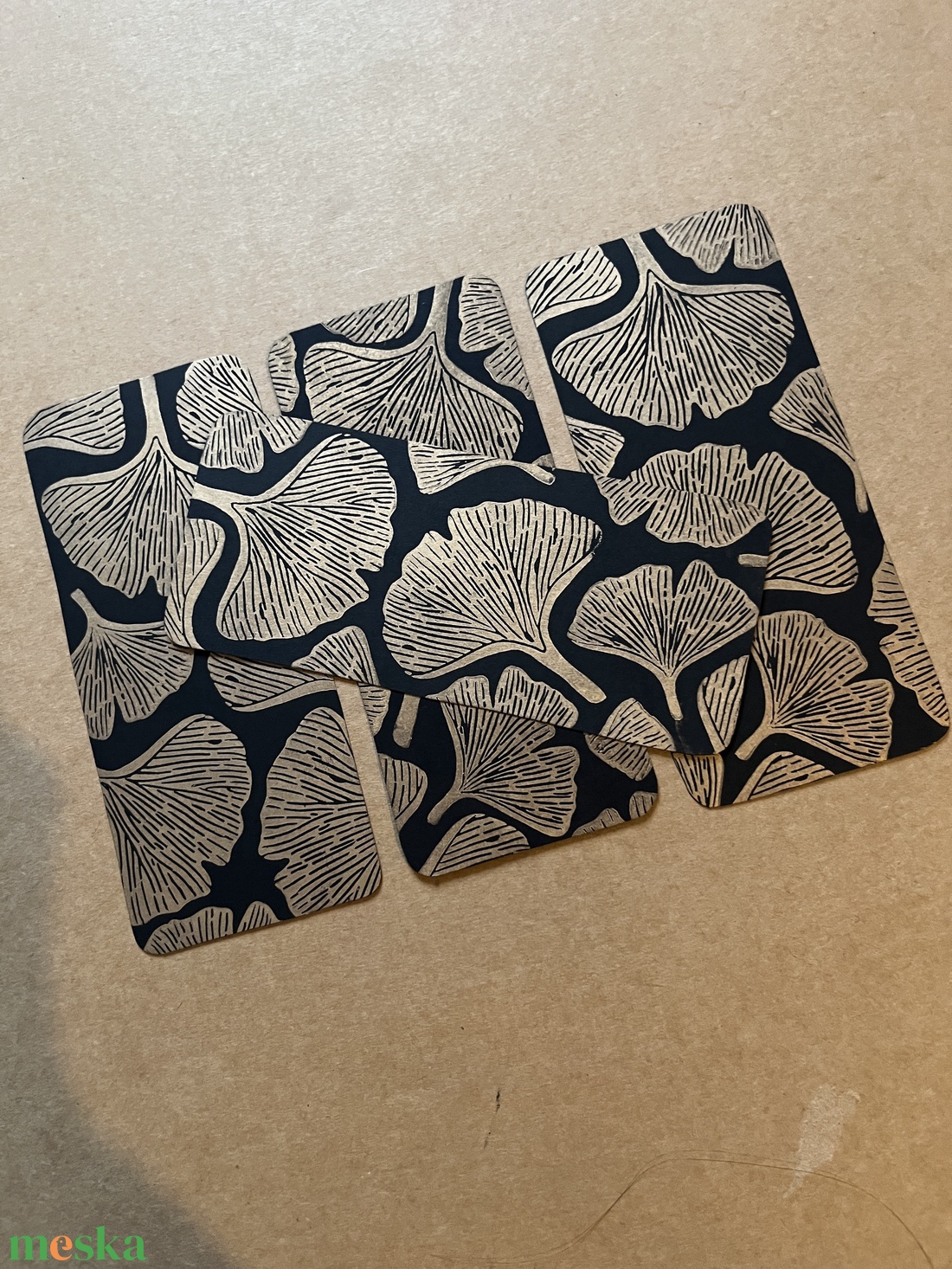 Glistening Ginkgo Könyvjelző/Linónyomat - könyv & zene - könyvjelző - Meska.hu