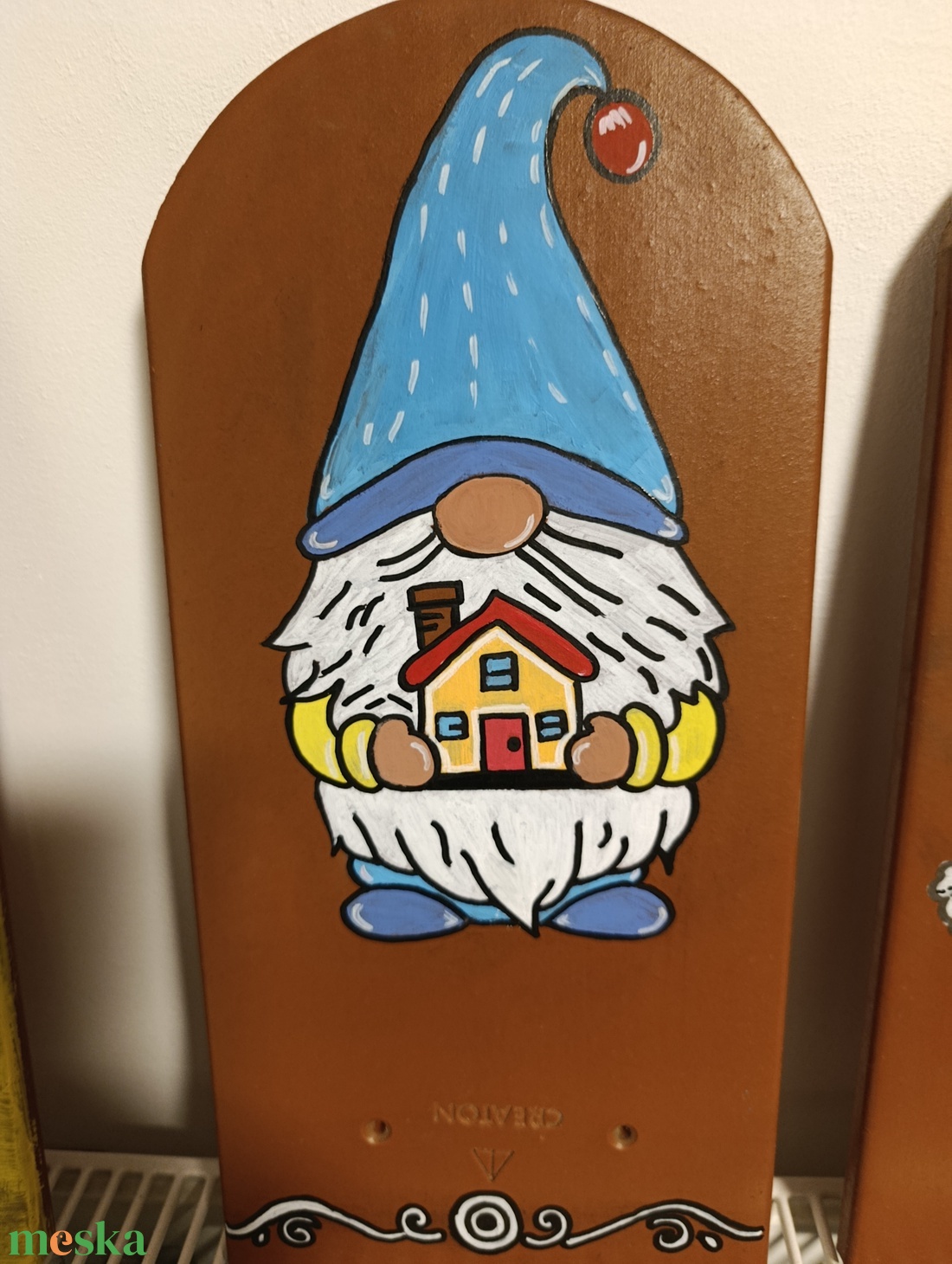 Házszám cserép - manóval - otthon & életmód - ház & kert - házszám - Meska.hu