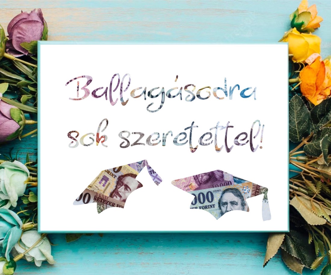 Ballagási ajándék pénzátadó képkeret  - otthon & életmód - dekoráció - dísztárgy - Meska.hu