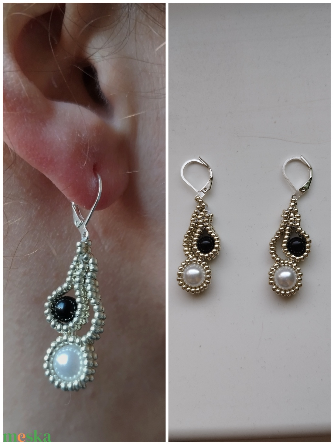 Tiffany fülbevaló - ékszer - fülbevaló - lógó fülbevaló - Meska.hu