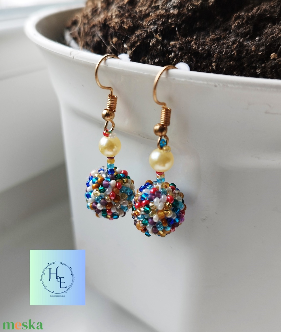 Funny ball fülbevaló - ékszer - fülbevaló - fülékszer - Meska.hu