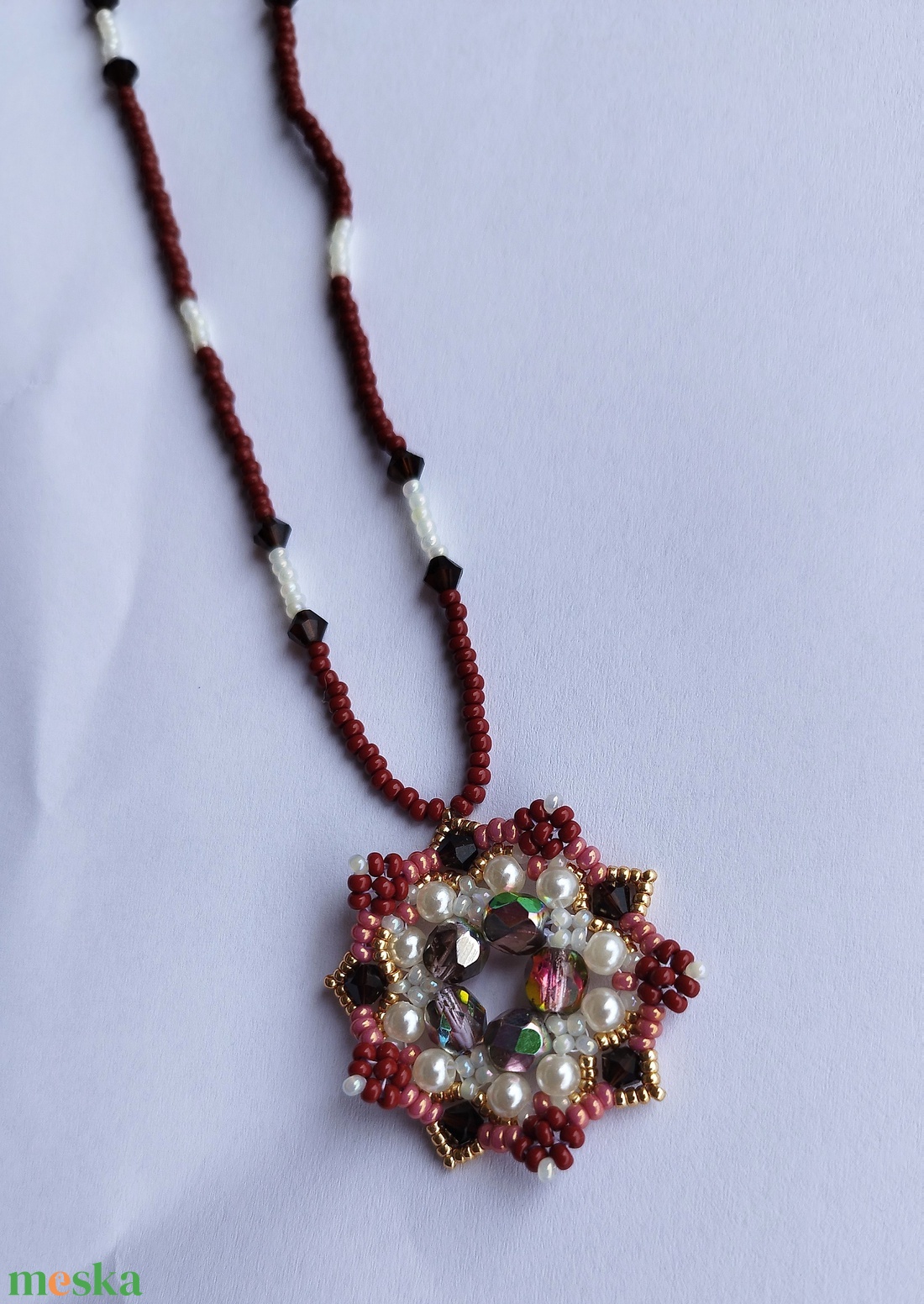 Bernadett nyaklánc - ékszer - nyaklánc - gyöngyös nyaklánc - Meska.hu