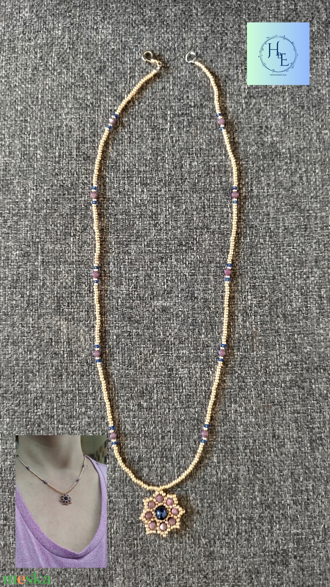 Golden discreet nyaklánc - ékszer - nyaklánc - gyöngyös nyaklánc - Meska.hu