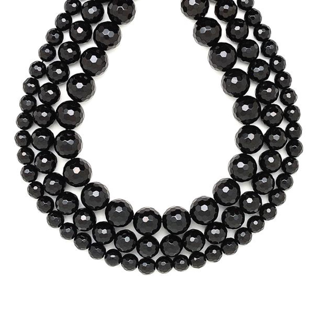 Onix fazettált golyó 8mm  ékszerkészítő alapanyag (füzér) - kellékek & szerszámok - ásvány alapanyag - ásványfüzér - Meska.hu