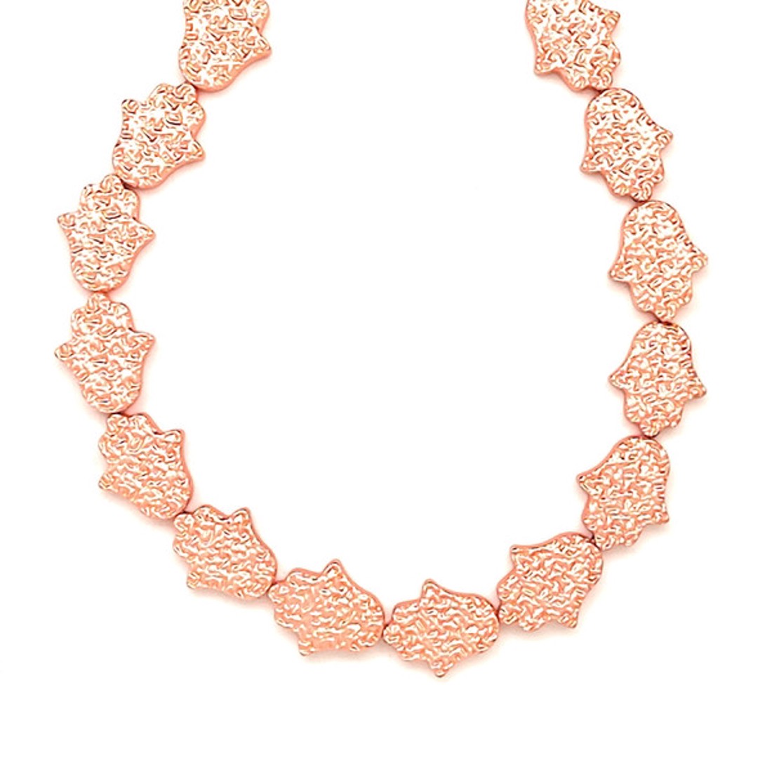 Hematit Fatima keze rose gold 11x13 mm, 38 cm � ásványfüzér, ékszer alapanyag - kellékek & szerszámok - ásvány alapanyag - ásványfüzér - Meska.hu