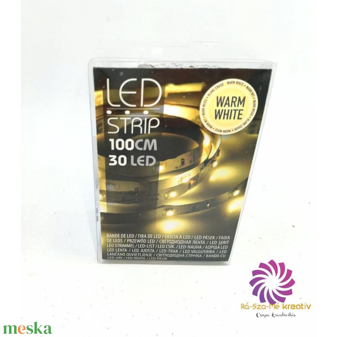 Ledcsík meleg fehér 100 cm - elem nélküli - kellékek & szerszámok - vegyes alapanyag - egyéb alapanyag - Meska.hu