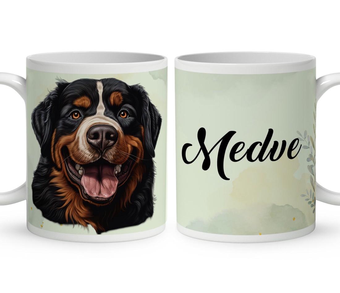 Névvel kérhető - Berni pásztor portré mintás bögre - otthon & életmód - konyhafelszerelés, tálalás - tálalás - bögre & csésze - Meska.hu