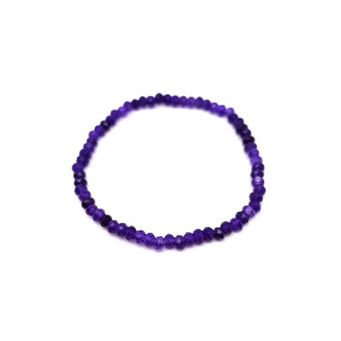 Achát fazettált szin sötétlila korong kari 4x3mm - ékszer - karkötő - ásványkarkötő - Meska.hu