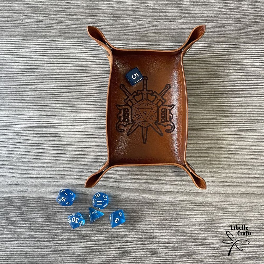 D20 - kardos motívumos kockadobó tálca - játék & sport - szerepjáték - Meska.hu