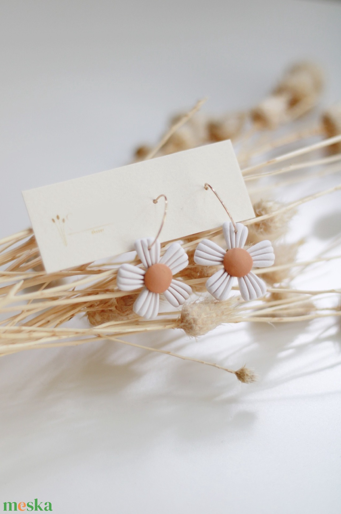 Margaréta fülbevaló - ékszer - fülbevaló - lógós kerek fülbevaló - Meska.hu