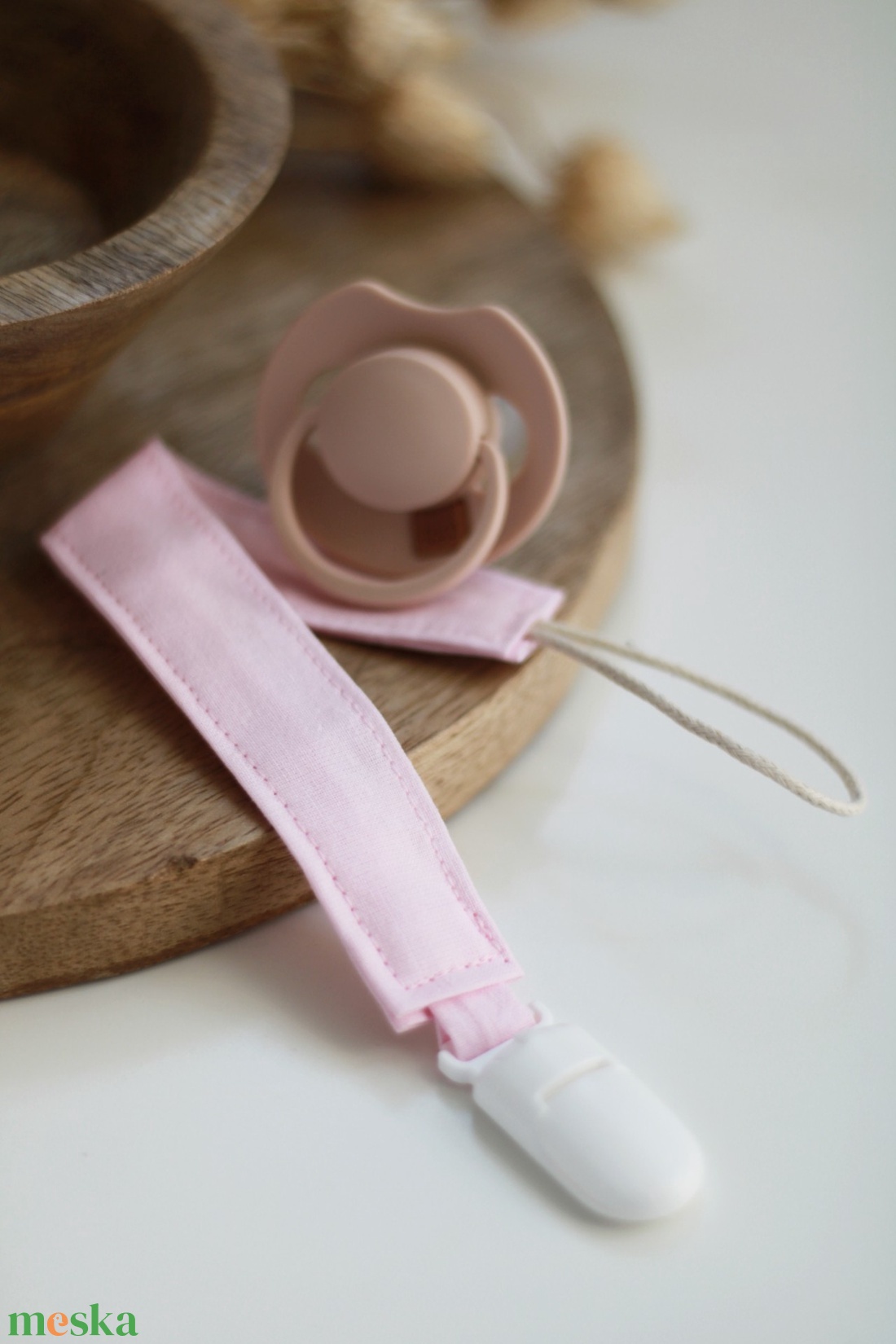 Rózsaszín cumilánc - játék & sport - 3 éves kor alattiaknak - cumilánc - Meska.hu