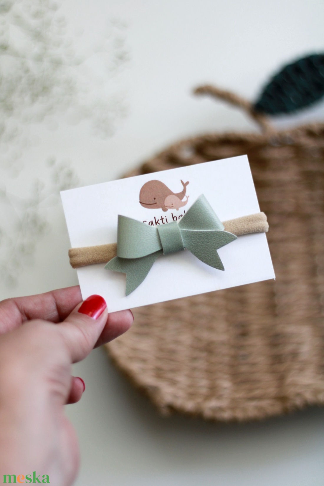 Menta elasztikus pánt babáknak - ruha & divat - hajdísz & hajcsat - hajráf & hajpánt - Meska.hu