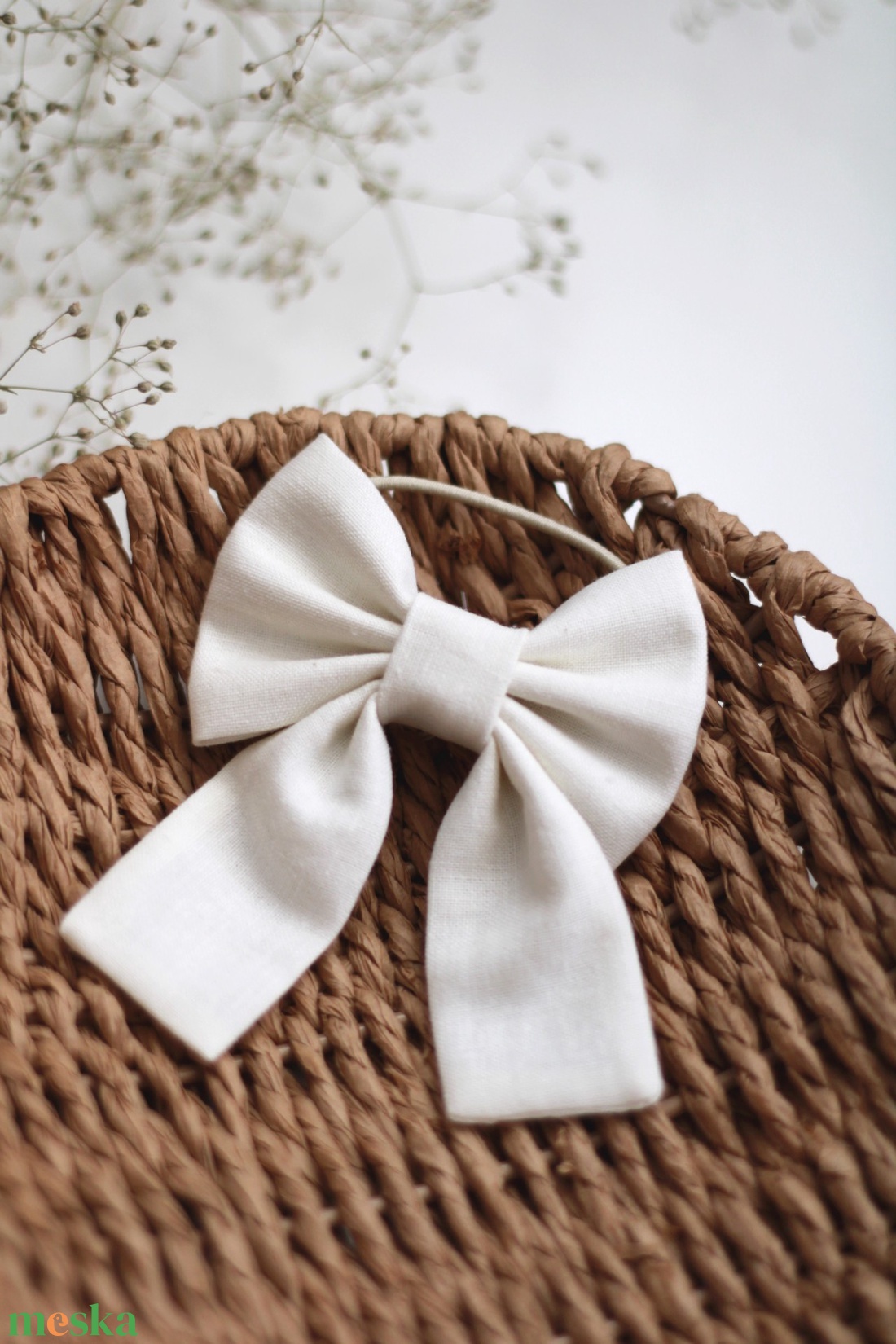 Natúr kollekciós ekrü hajgumi, hajdísz, hajbavaló - ruha & divat - hajdísz & hajcsat - hajgumi - Meska.hu