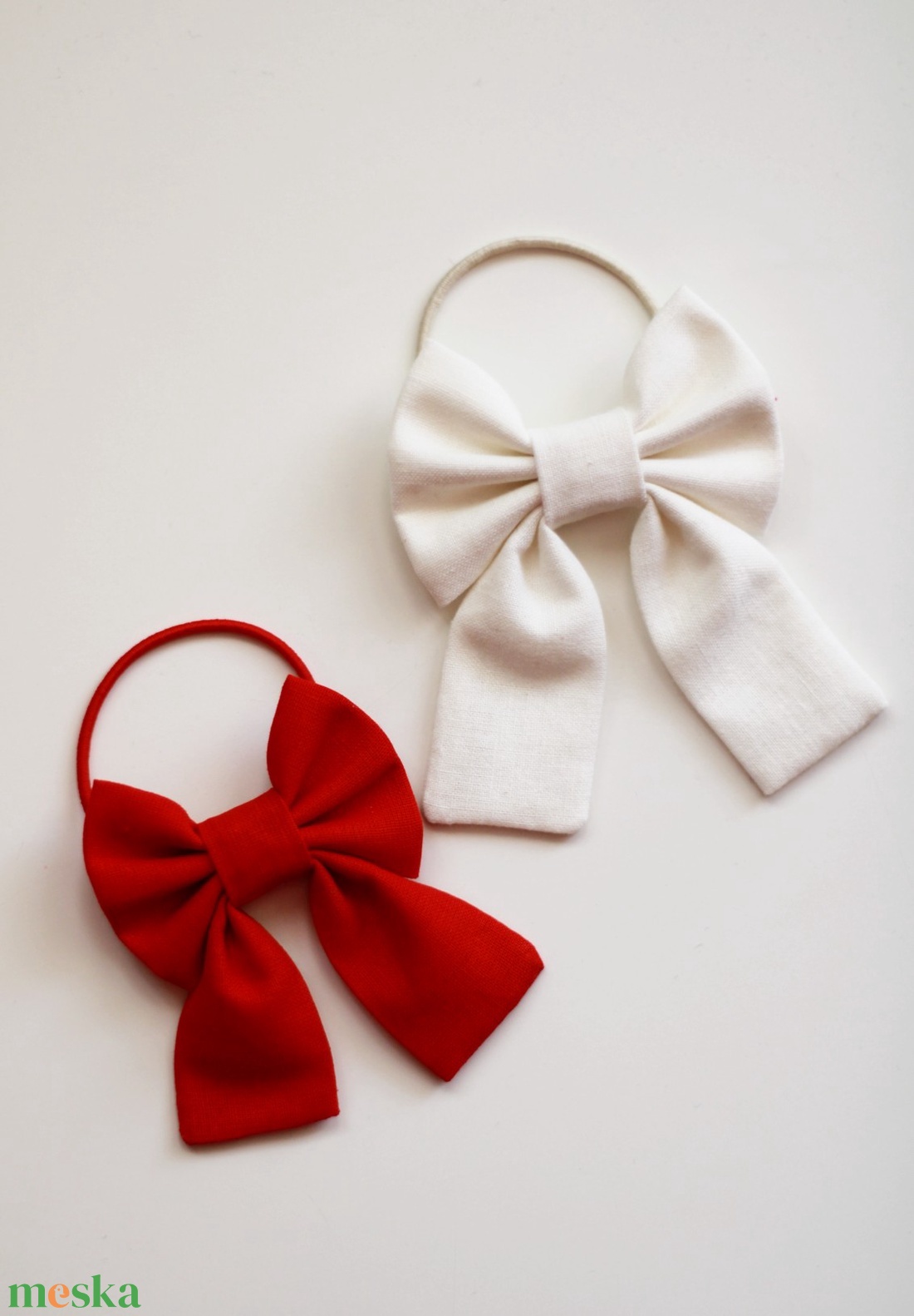 Piros hajgumi, hajdísz, hajbavaló - ruha & divat - hajdísz & hajcsat - hajgumi - Meska.hu