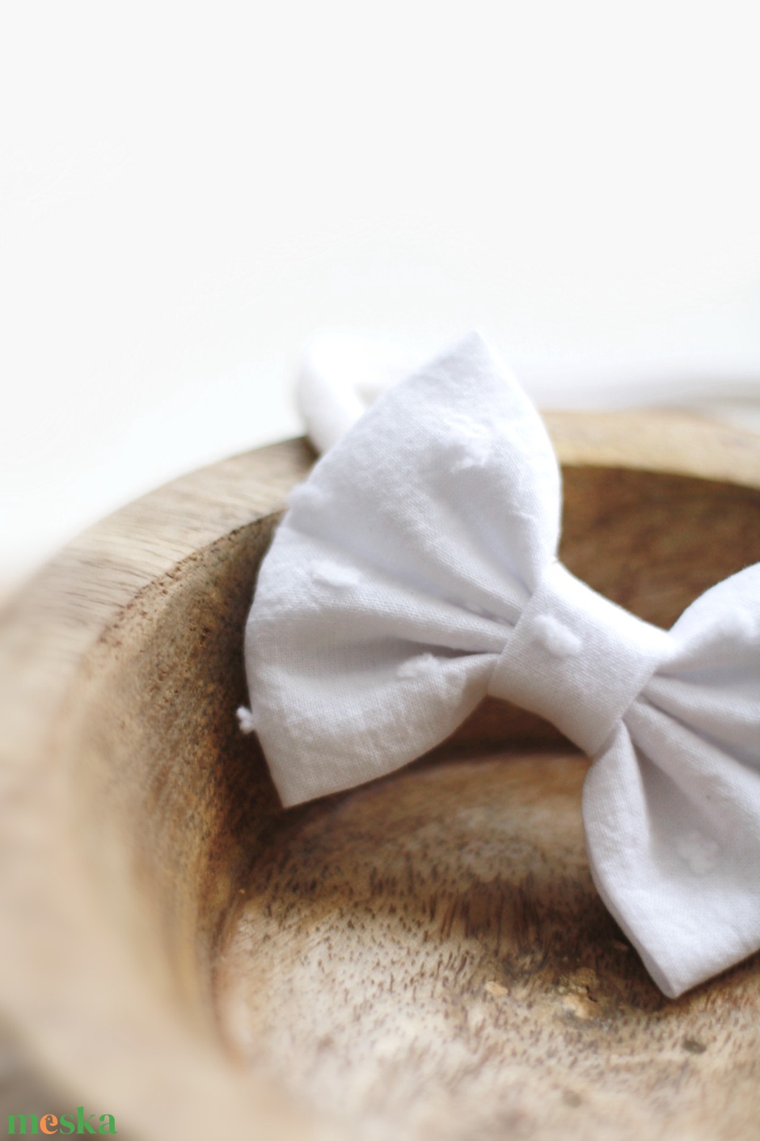 Fehér dotty dupla masnis elasztikus fejpánt , baba fejpánt, hajpánt - ruha & divat - hajdísz & hajcsat - hajráf & hajpánt - Meska.hu