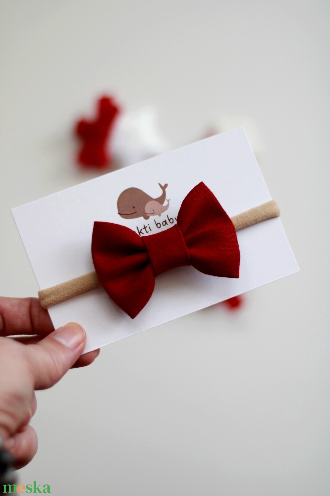 Bordó midi masnis elasztikus fejpánt , baba fejpánt, hajpánt - ruha & divat - hajdísz & hajcsat - hajráf & hajpánt - Meska.hu