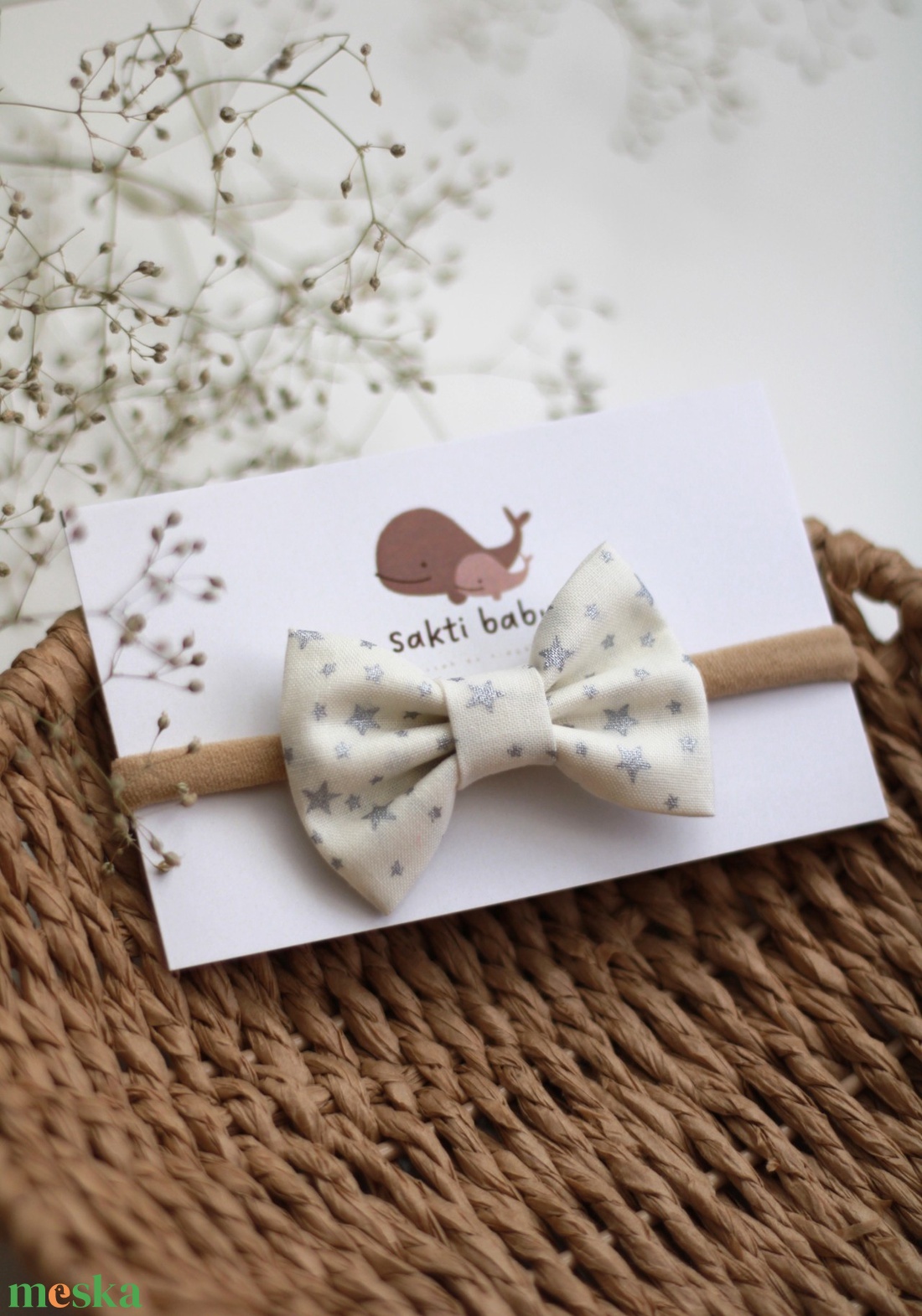 Karácsonyi csillagos elasztikus fejpánt , baba fejpánt, hajpánt - ruha & divat - hajdísz & hajcsat - hajráf & hajpánt - Meska.hu