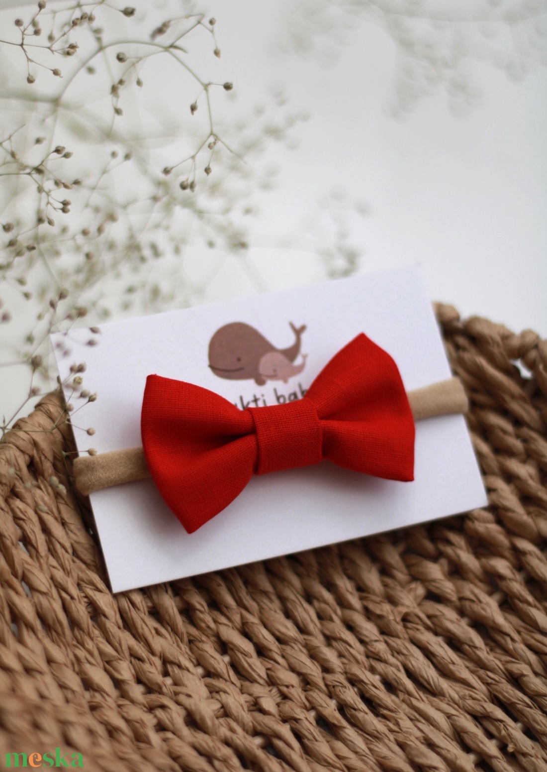 Piros sima masnis elasztikus fejpánt , baba fejpánt, hajpánt - ruha & divat - hajdísz & hajcsat - hajráf & hajpánt - Meska.hu