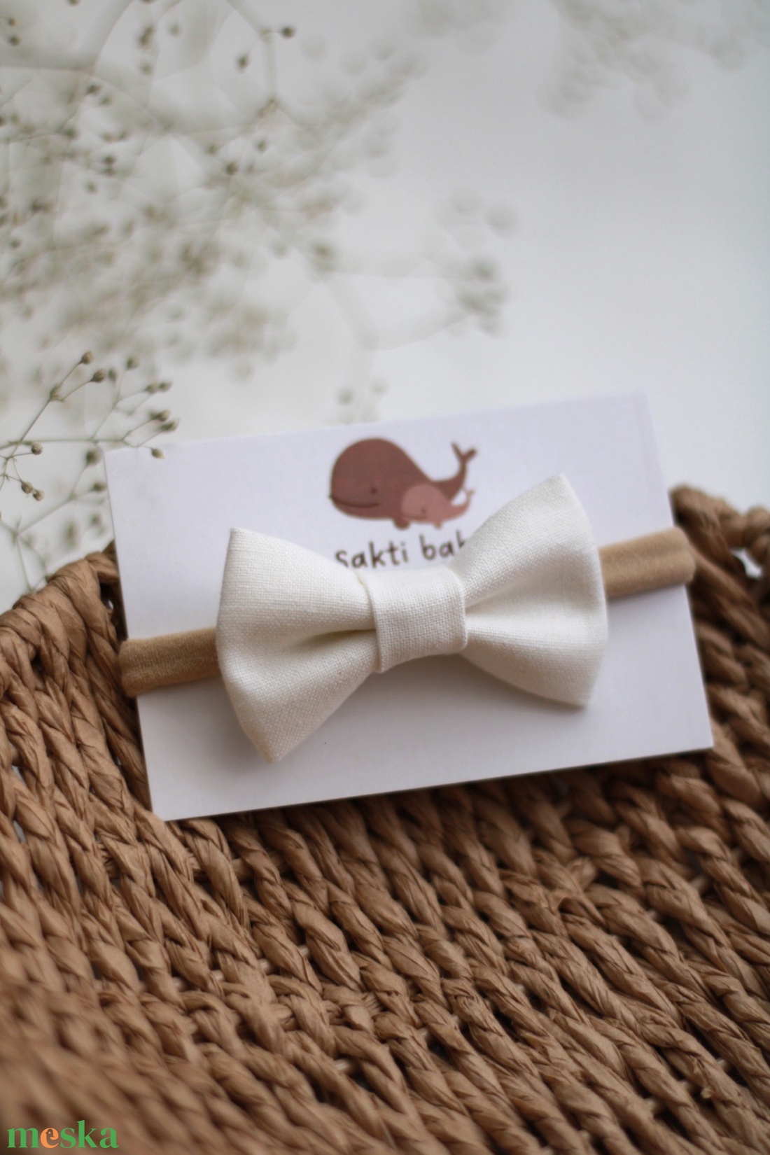 Ekrü sima masnis elasztikus fejpánt , baba fejpánt, hajpánt - ruha & divat - hajdísz & hajcsat - hajráf & hajpánt - Meska.hu