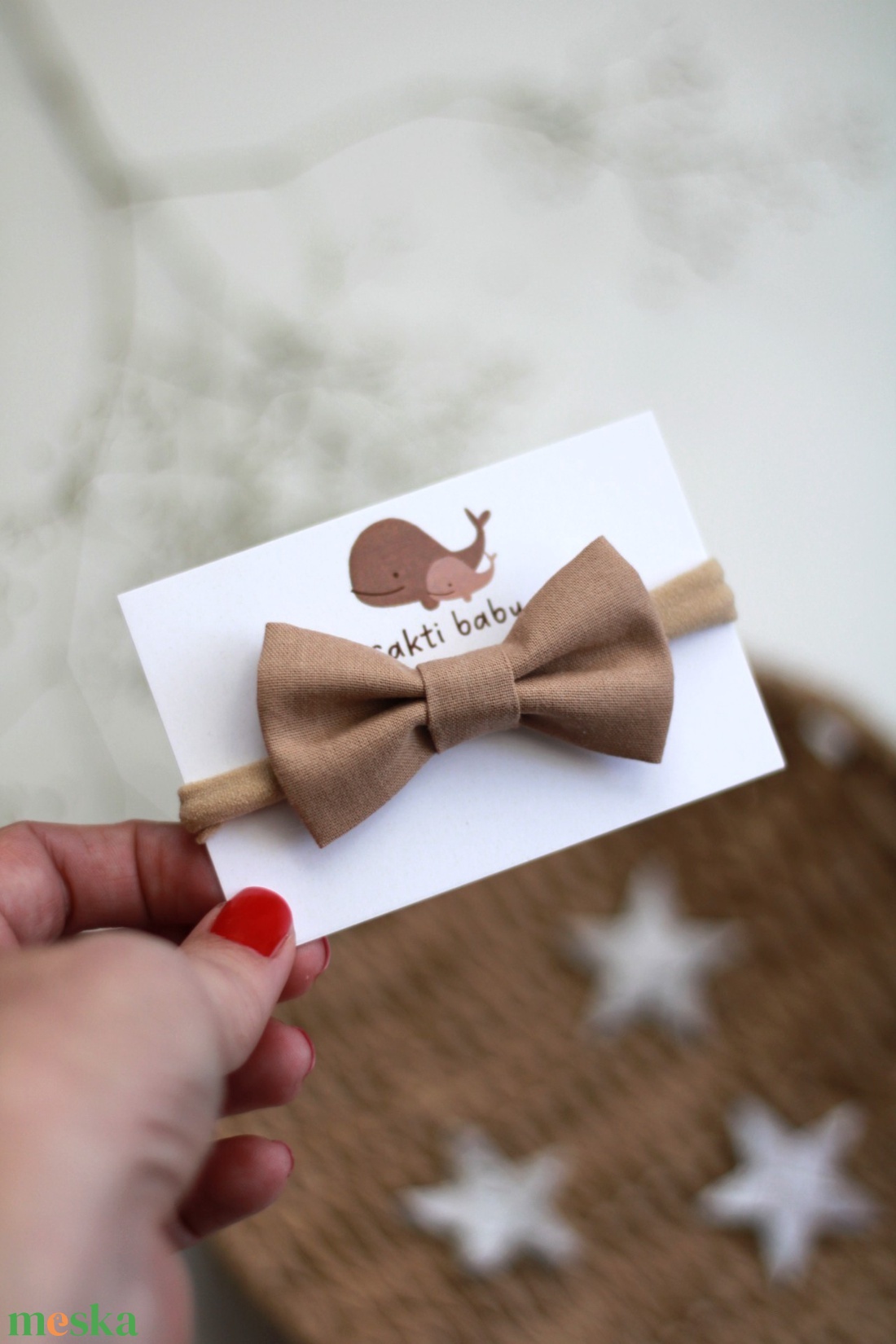 Barna sima masnis elasztikus fejpánt , baba fejpánt, hajpánt - ruha & divat - hajdísz & hajcsat - hajráf & hajpánt - Meska.hu