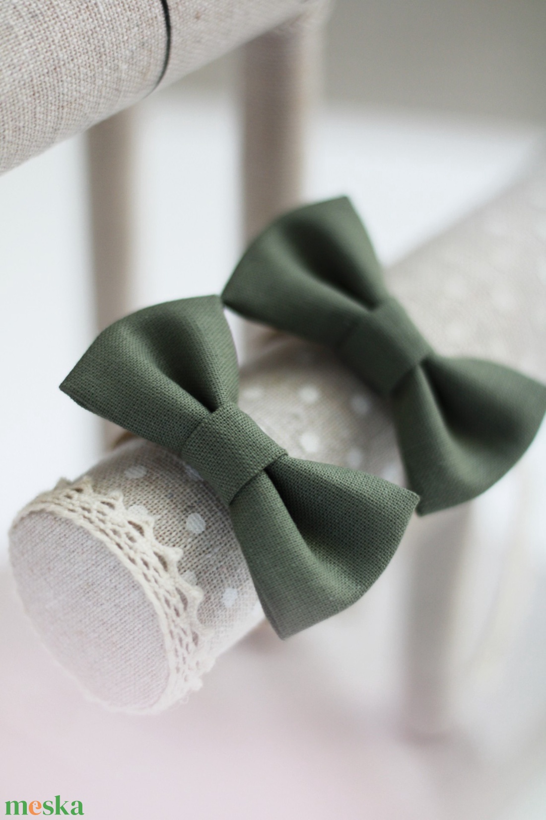 Khaki hajgumi, hajdísz, hajbavaló - ruha & divat - hajdísz & hajcsat - hajgumi - Meska.hu