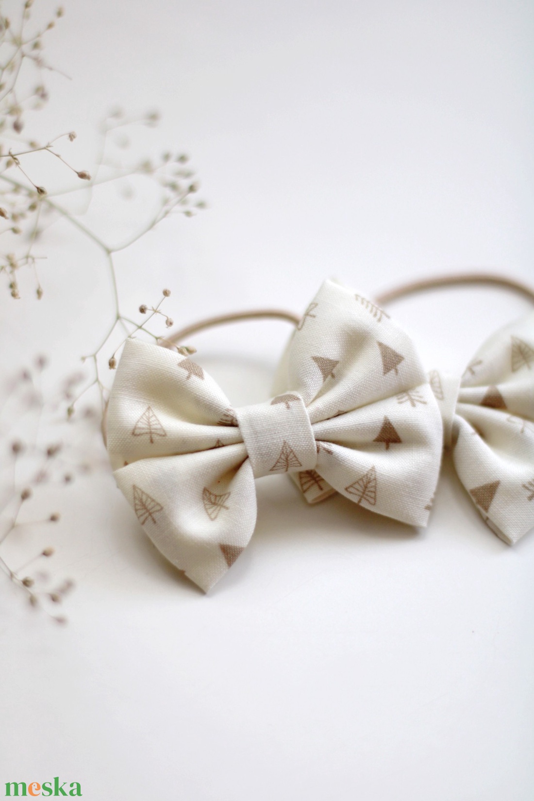 Karácsonyfa dupla masnis hajgumi, hajdísz, hajbavaló - ruha & divat - hajdísz & hajcsat - hajgumi - Meska.hu