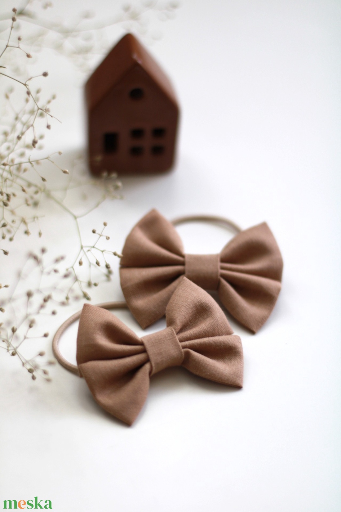 Barna dupla masnis hajgumi, hajdísz, hajbavaló - ruha & divat - hajdísz & hajcsat - hajgumi - Meska.hu