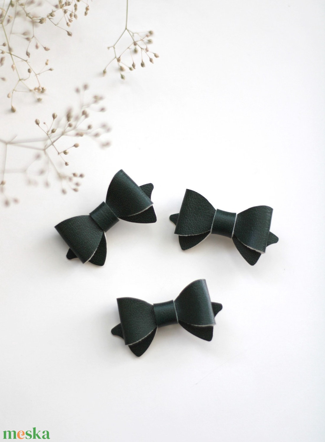 Zöld mini hajcsat, hajcsat - ruha & divat - hajdísz & hajcsat - hajcsat & hajtű - Meska.hu