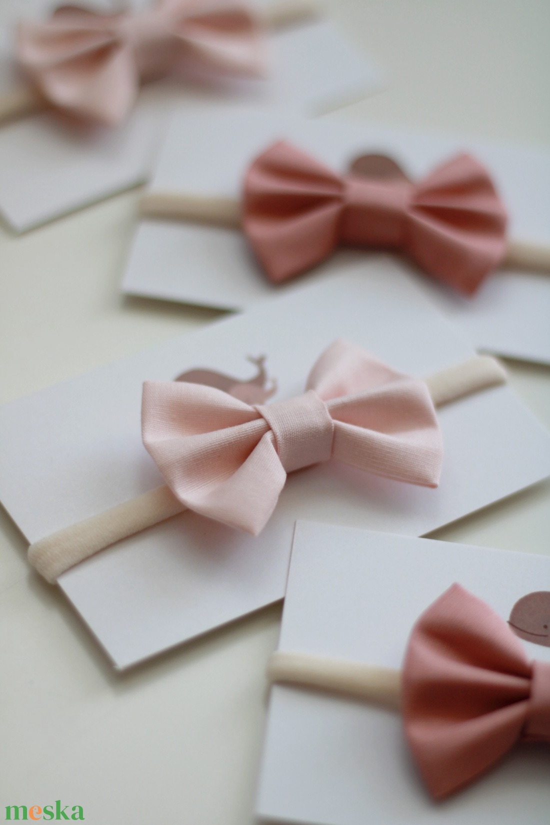 Púder rózsaszín midi masnis elasztikus fejpánt , baba fejpánt, hajpánt - ruha & divat - hajdísz & hajcsat - hajráf & hajpánt - Meska.hu