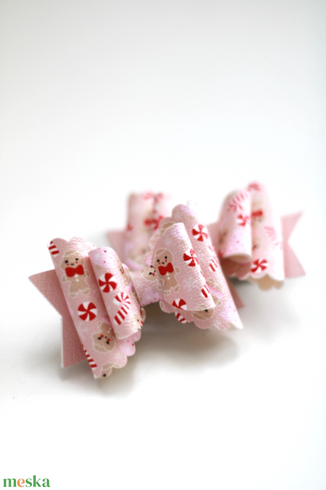 Karácsonyi mézis hajcsat, gyerek hajcsat, hajcsat - ruha & divat - hajdísz & hajcsat - hajcsat & hajtű - Meska.hu